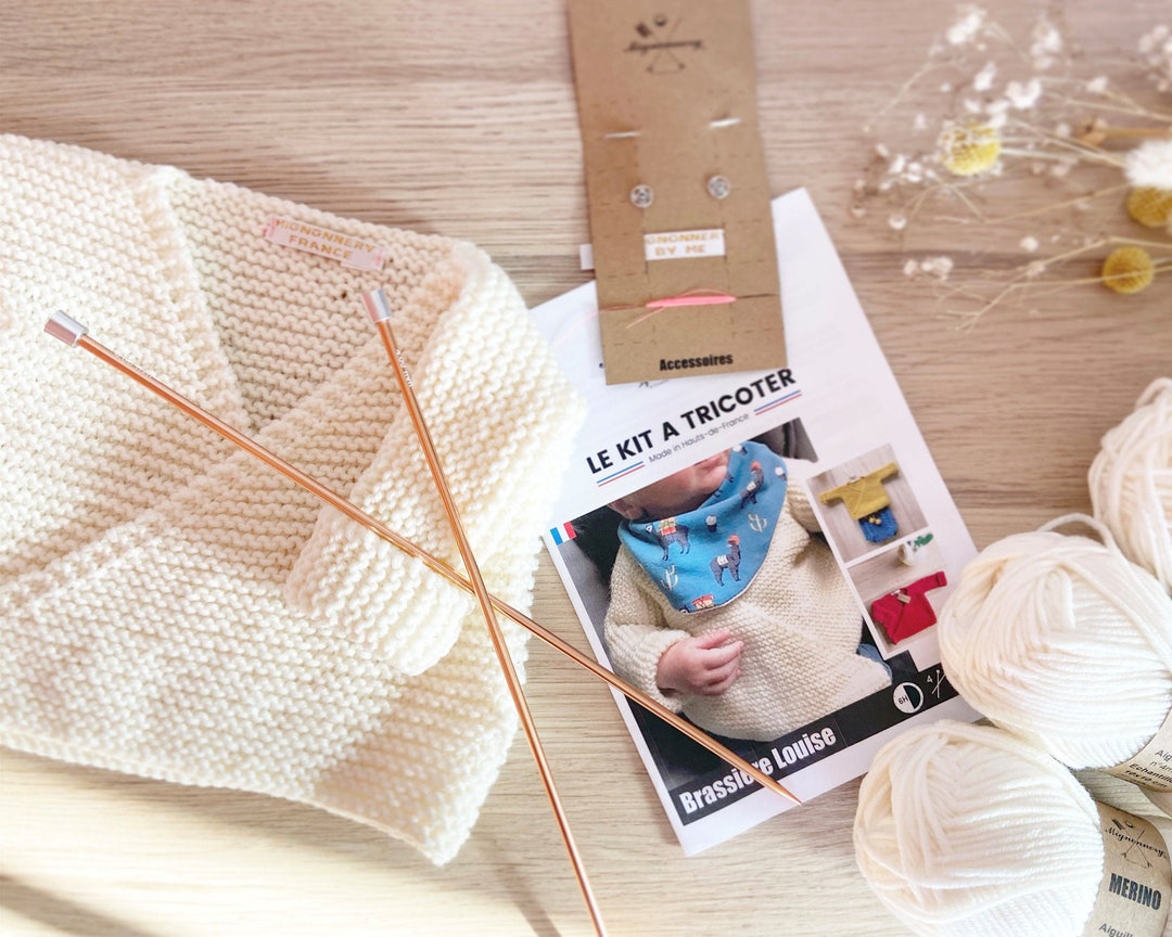 Beginner Knitting Kit Baby Knitting Kit Baby Louise Bra Etsy