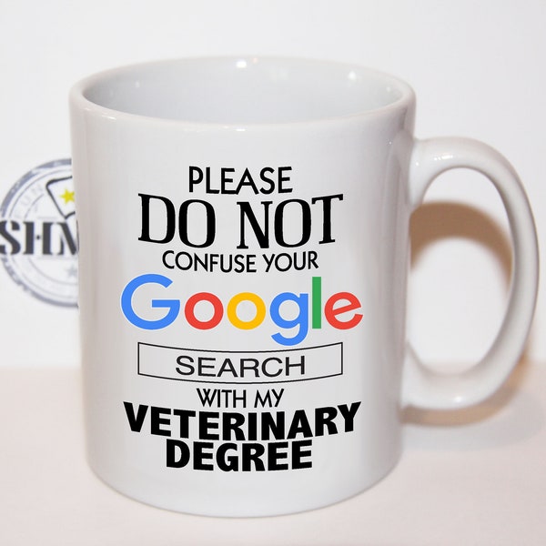 Shmug 'Please do not confuse your google search with my....' printed mug/cup, Great gift!
