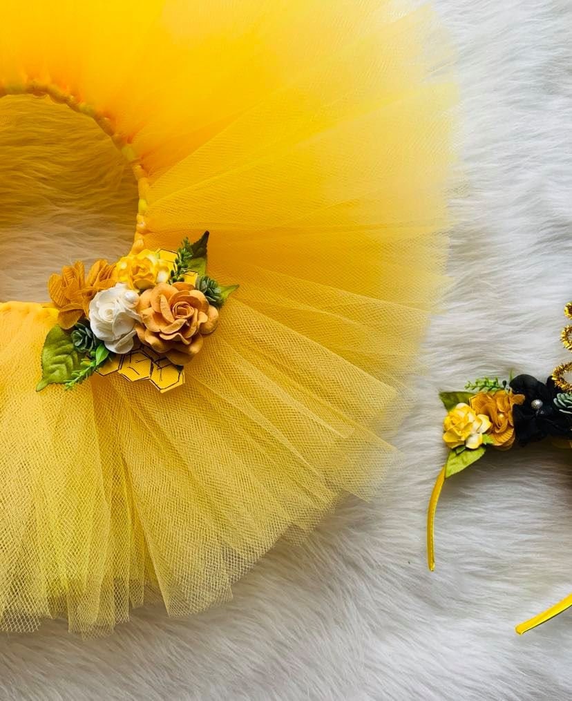 1st first bee day baby girl kids bee bumblebee birthday tutu outfit costume, honey bee first birthday outfit, sweet as can bee, yellow tutu
