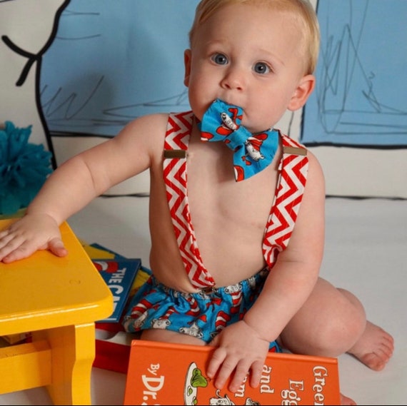 1st Birthday Outfit Boy Suspenders