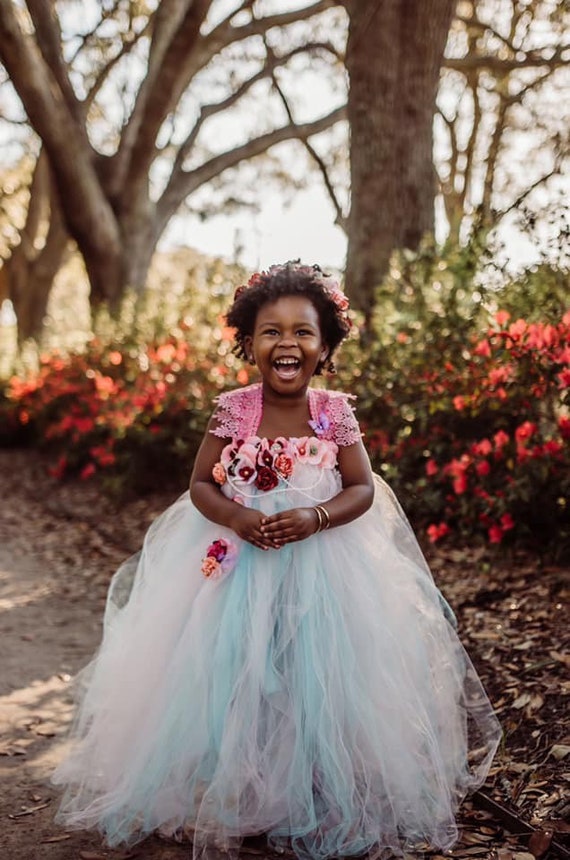 Pink Spring Garden Flower Fairy Tutu Dress Halloween Costume, Birthday  Party Dress, Christmas Present, Dressing up Pageant Dance Show - Etsy