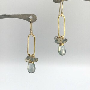 Aquamarine Earrings March Birthstone Aquamarine Jewelry Dangle Earrings Birthstone Earrings Everyday Earrings Modern Earrings Gift for Mom