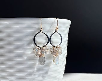 Labradorit Ohrringe,Edelstein Ohrringe,Edelstein Ohrringe,Edelstein Schmuck,Himmlischer Schmuck,Moderne Labradorit Ohrringe