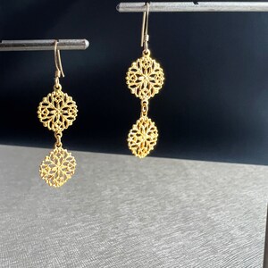 Flower Earrings Lacy Earrings Bohemian Earrings Dangle Earrings Drop Earrings Lace Earrings Lightweight Earrings Bridesmaid Earrings