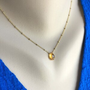 Dainty Citrine Necklace November Birthstone Delicate Necklace Layering Necklace Gemstone Necklace Everyday Necklace Citrine Jewelry image 3