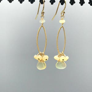 Opal Earrings,October Birthstone,Cluster Earrings,Dangle Earrings,Drop Earrings,Dainty Earrings,Delicate Earrings,Gemstone Earrings