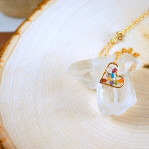 Heart Necklace Love Jewelry Heart Charm Silver Necklace Gold Necklace Heart Jewelry Gemstone Heart Gift for Her Mothers Day Gift