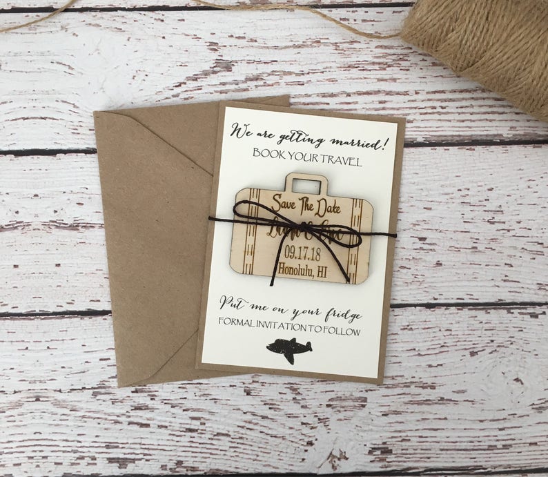 25 Save The Date Magnets Suitcase Save The Date Destination Etsy