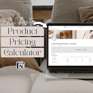 Notion Template for Business Owners. Pricing Calculator for Etsy Sellers: Inventory, Expenses, Fees, and Profit Trackers + Easy Worksheet