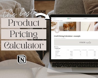 Notion Template for Handmade Business: Product Pricing Calculator & Inventory Tracker
