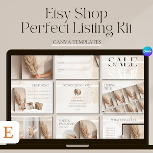 Etsy Listing Template - Etsy Listing Mockup Neutral Bundle - Includes 3;4 and NEW Etsy ratio 1:1 - Digital Product Mockups to Sell on Etsy