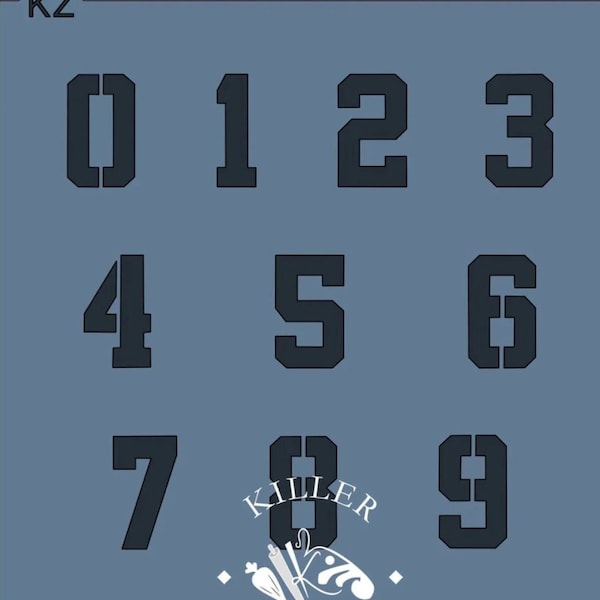 FAST SHIPPING!! Jersey Numbers Stencil, Numbers Cookie Stencil