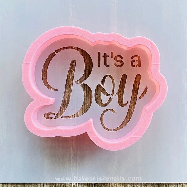 Fast Shipping! It’s a Boy Cookie Cutter and Stencil Set, Baby Boy, It’s a Boy Stencil, Baby Boy Cookie Cutter, It’s a Boy, Boy Cookie Cutter