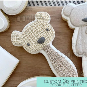 Baby Birthday & Shower Cookie Cutter & Stamp - Teddy Bear Crib Strolle –  Sillyko
