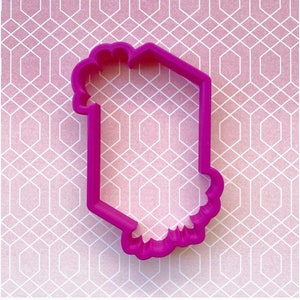 Fast Shipping!! Floral Elongated Hexagon Plaque Cookie Cutter by Brighton Cutters, Plaque Cookie Cutter