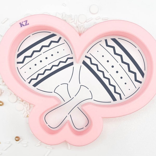 Fast Shipping!!! Maracas Cutter and Stencil Set, Maracas Cookie Cutter, Cookie Cutter