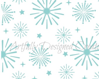 FAST Shipping!!! Fireworks Background Stencil, Cookie Stencil, Fire Stencil, Cake Stencil,