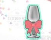 FAST SHIPPING Wine glass with bow Cutter, Cookie Cutter, Wedding Cutter, Champagne Cookie Cutter.
