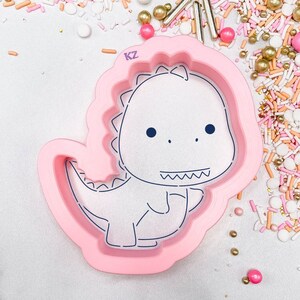 Fast Shipping!! T-Rex Cutter/Stencil, Dinosaur Cookie Stencil, Birthday Cookie Cutter