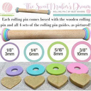 Rolling Pin Guide Sticks Set Dough Strips Measuring Ruler Balance Thic –  kowanii
