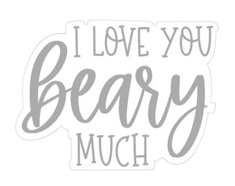 FAST SHIPPING!!! "I Love You Beary Much" Cookie Cutter by Minted Prints, "I Love You" Cookie Cutter, Valentines Cookie Cutter, Love