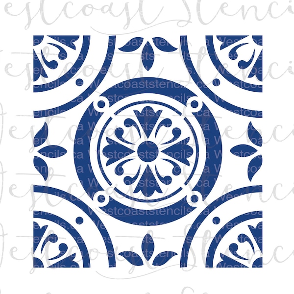 FAST SHIPPING!!! Portuguese Tile Style 3 Cookie Stencil, Cookie Stencil, Portuguese Tile Stencil, Tile Cookie Stencil
