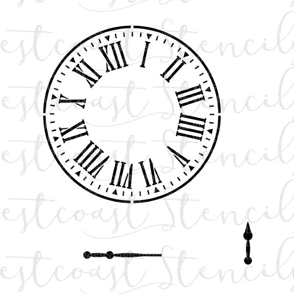 Fast Shipping!! Vintage Clock Face Cookie Stencil, Pocket Watch Stencil