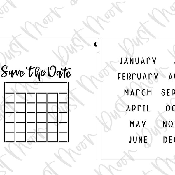 Cookie Stencil Calendar Etsy