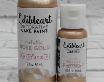 FAST SHIPPING!! Metallic Rose Gold Edible Art Paint, Edible Food Color