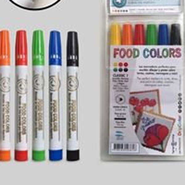 FAST SHIPPING! Dripcolor Classic Set 1 of 6 Edible Markers, Food pens, Food Markers, Edible Marker