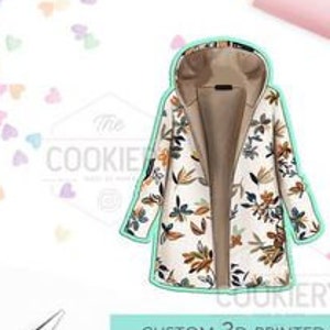 FAST SHIPPING!!! Fall Hooded Coat Cutter, Cookie Cutter, Coat Cookie, Fashion Cookie, Rustic Autumn Cutter, Fondant Cutter