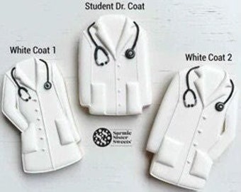 NEW!! The White Coat Collection by The Night Owl Icing, Doctor Coat Cookie Cutter, Medical, Nurse