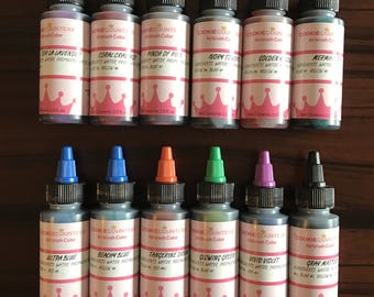 FAST SHIPPING!!! NEW Next Level Cookie Countess Airbrush Colors, Set of 12 New Airbrush Colors, Airbrush Food Colors,