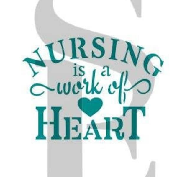 FAST Shipping!! Nursing Is A Work Of Heart Stencil, Nurse Cookie Stencil, Stethoscope Cookie Stencil, Medical Cookie Stencil