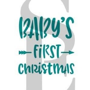 Christmas Stencil Boho Style Stencil Baby's First Christmas Baby Stencil Cookie Stencil Cake Stencil FAST SHIPPING!!