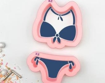 FAST SHIPPING!!! Bikini Cutter and Stencil, Cookie Cutter, Cookie Stencil, Summer Cookie, Fondant Cutter.