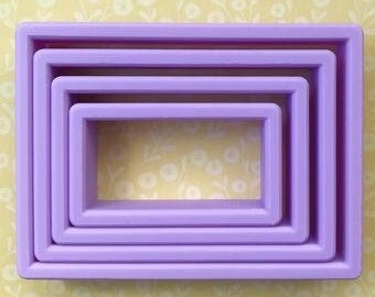 Fast Shipping! Set of 4 Nesting Rectangles by Brighton Cutters, Rectangles Cookie Cutter