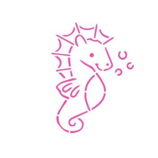 FAST SHIPPING!!! Seahorse PYO Stencil, Paint your own Cookie Stencil, Sea Cookie Stencil, Cake Stencil.