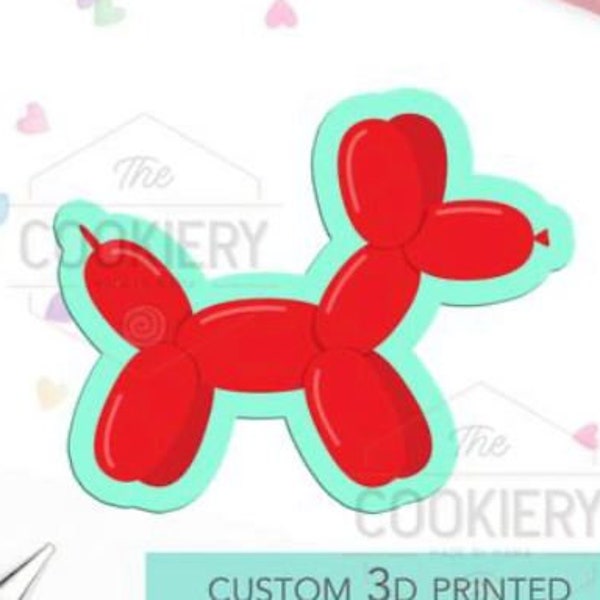 Fast Shipping!!! Balloon Dog Cutter, Cookie Cutter, Kids Party Cookie, Circus Cookie Cutter, Balloon Animal Cookie Cutter, Fondant Cutter