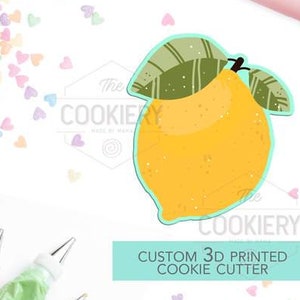 FAST SHIPPING!!! Lemon with Leaves Cookie Cutter, Summer Cookie Cutter, Fondant Cutter.