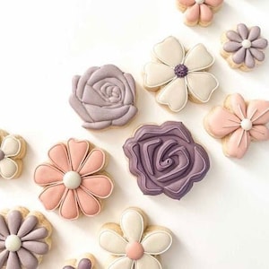 Fast Shipping!! Set of 12 Natural Flowers Cookie Cutters, Flowers Cookie Cutter, Flower Cookie Cutter, Natural Flowers Cookie Cutter