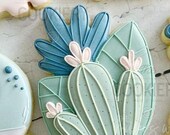 FAST SHIPPING Cactus and Greenery Cookie Cutter, Cookie Cutter, Cinco de Mayo Cookie, Cute Cactus Cookie, Mexican Cookie Cutter