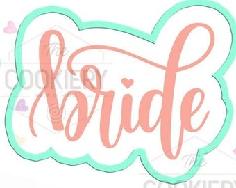 FAST SHIPPING!!! Bride Cutter and Stencil, Wedding Cookie, Bridal Shower, Bride Cookie Cutter