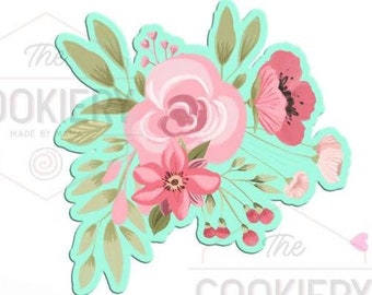 FAST SHIPPING!!! Spring Floral Cluster Cookie Cutter, Cookie Cutter, Mother's Day Cookie Cutter
