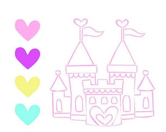 Silkscreen PYO Cookie Stencil princess castle