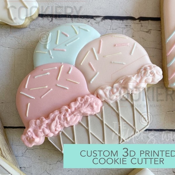 FAST SHIPPING!!! Ice Cream Sundae Cookie Cutter, Cookie Cutter, Ice Cream Cookie Cutter