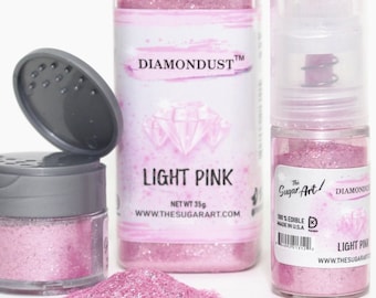 FAST SHIPPING!! Light Pink Diamond Dust, The Sugar Art, Edible Dust, Kosher, Food Safe Glitter, Edible Glitter