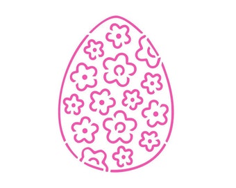 Fast Shipping! Floral Easter Egg PYO Stencil, Easter Egg PYO Stencil, Egg PYO Cookie Stencil, Egg Stencil, Paint your Own Cookies