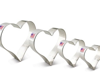 Fast Shipping!!!  Set of 4 Hearts Cookie Cutters, Heart Cookie Cutter, Valentines Day, Wedding, Love