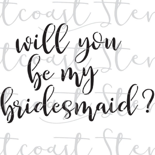 FAST SHIPPING!!! Will You Be My Bridesmaid Cookie Stencil, Cookie Stencil, Wedding Cookie Stencil